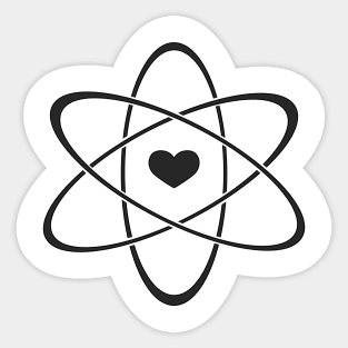 Atomic Symbol Heart, Atomic Love, You Matter, Stay positive Sticker